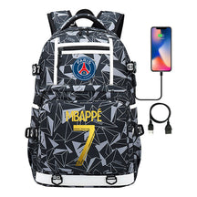 Golden Football Star Mbappe Usb Youth Student Backpack Boy's And Girl's Backpack Leisure Travel Backpack