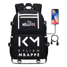 Football Star Mbappe Printed Usb Youth Student Backpack, Boy's And Girl's Backpack, Leisure Travel Backpack