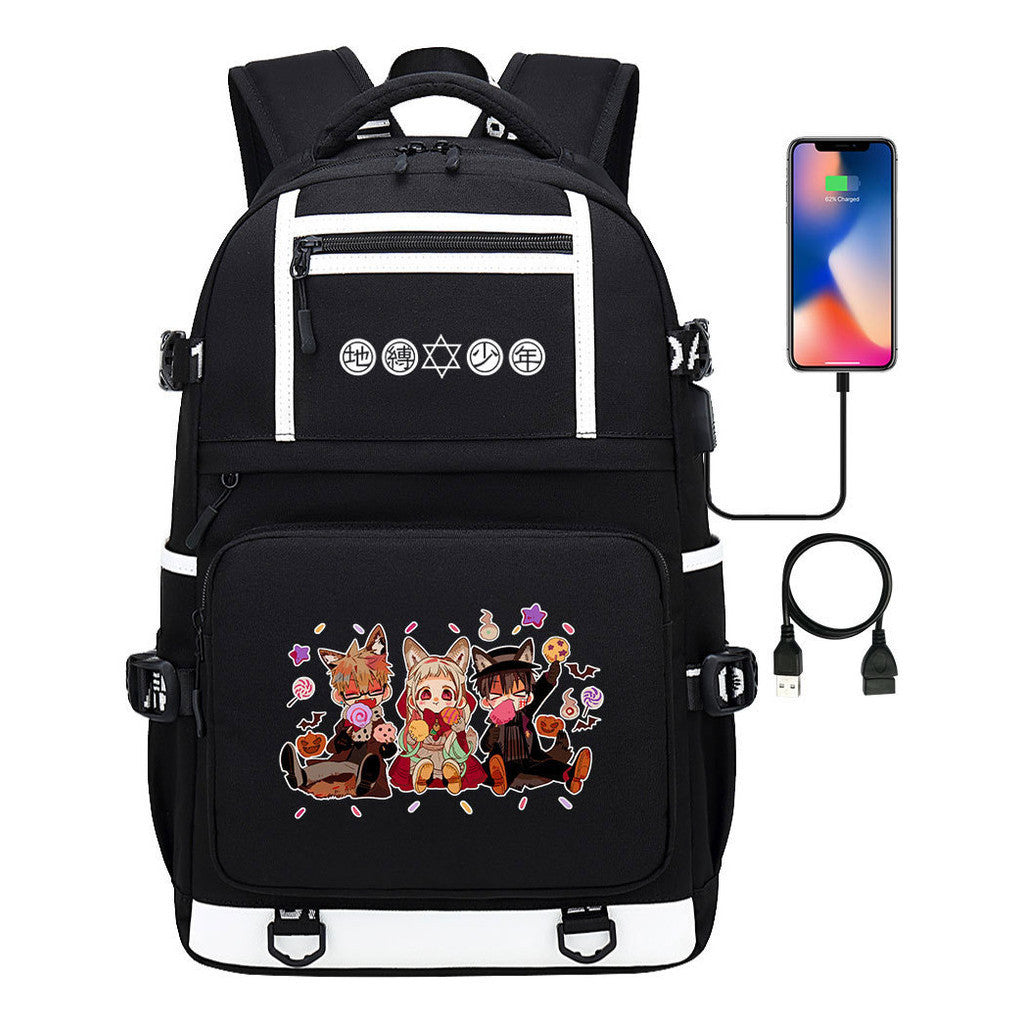 Usb Youth Student School Bag Men's And Women's Backpack Leisure Travel Backpack