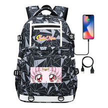 Anime Beauty Girl Warrior Usb Youth Student School Bag Men's And Women's Backpack Leisure Travel Backpack
