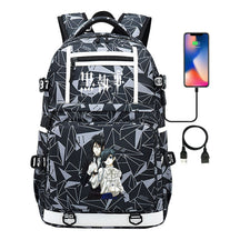 Manga Black Deacon Black Butler Printed Usb Youth Student Backpack Men's And Women's Leisure Travel Backpack