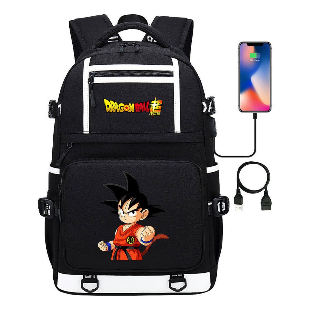 Seven Dragon Ball Usb Youth Student School Bag Men's And Women's Backpack Leisure Travel Bag