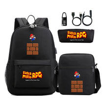 Usb Password Lock Youth Student Backpack Three Piece Set For Men And Women Backpacks