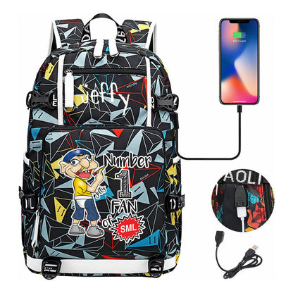 Printed Youth Student Backpack, Backpack, Leisure Travel Backpack