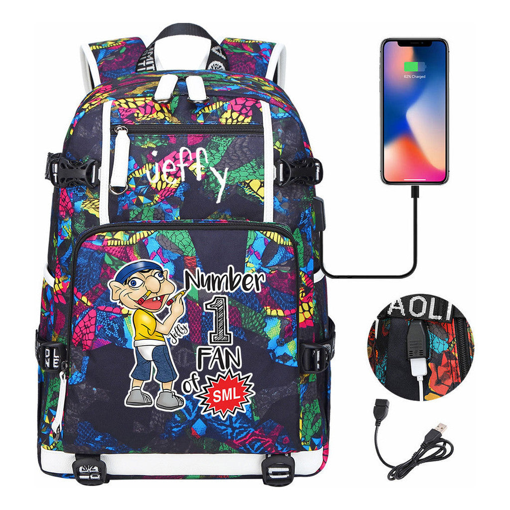Printed Youth Student Backpack, Backpack, Leisure Travel Backpack