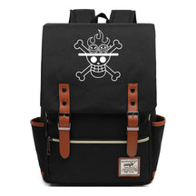 Anime One Piece King Luffy Printed Youth Student School Bag Men's And Women's Casual Belt Buckle Classic Backpack