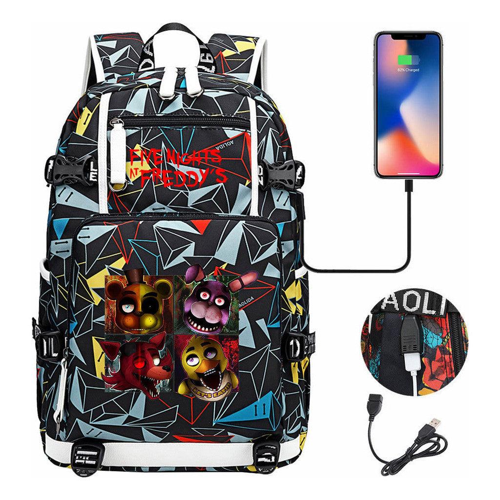 Toy Bear Game Peripheral Usb Youth Student School Bag Leisure Large Capacity Travel Backpack