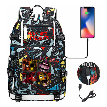 Toy Bear Game Peripheral Usb Youth Student School Bag Leisure Large Capacity Travel Backpack