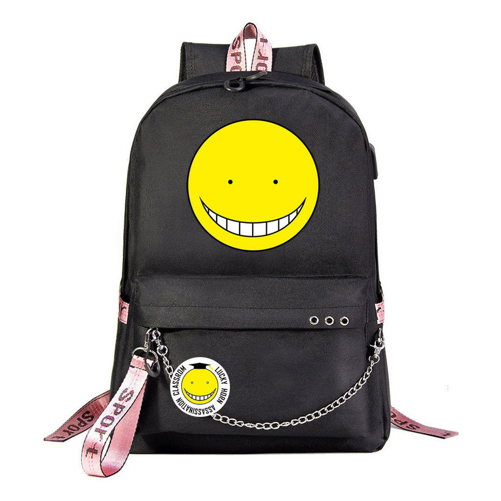 Anime Dark Usb Youth Student Backpack For Men And Women's Leisure Travel Backpack