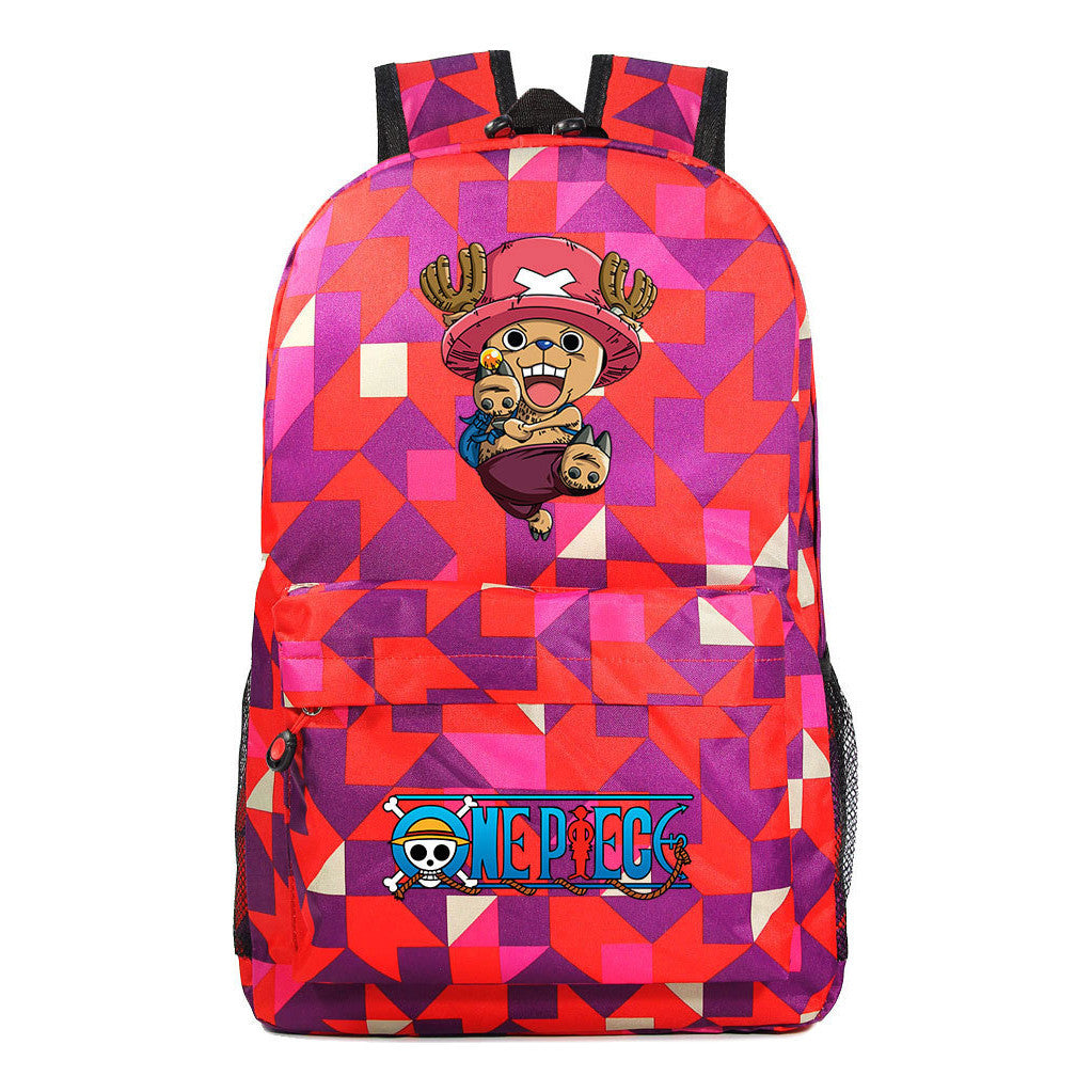 Anime One Piece Print Joba Youth School Bag Men's And Women's Leisure Backpack