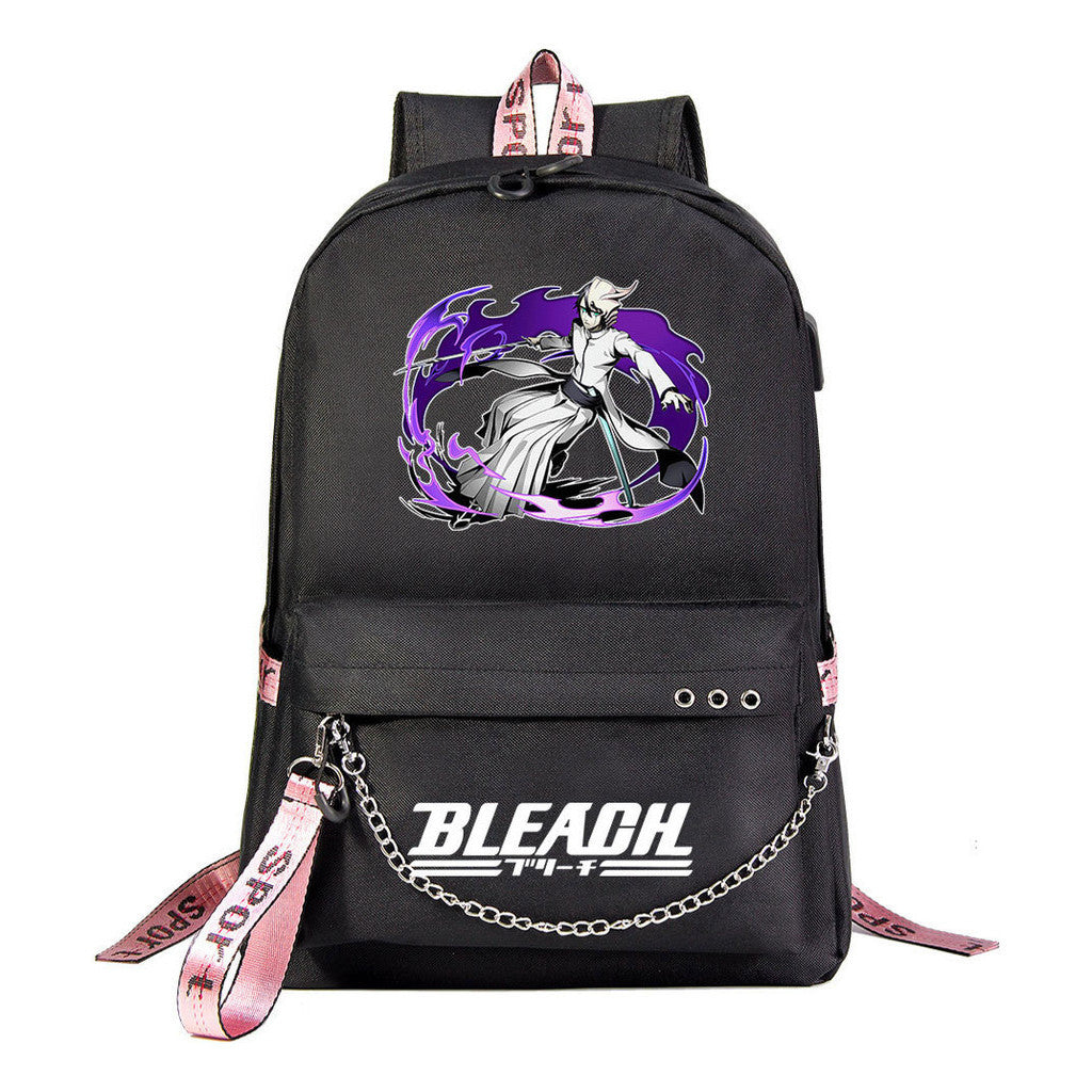 Death Print Usb Youth Student Backpack For Men And Women's Leisure Travel Backpack