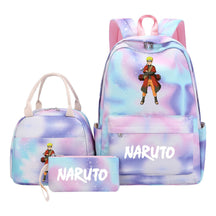Naruto Student Girl Backpack Lunch Bag Three Piece Set Backpack Set