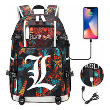 Death Note Usb Youth Student Backpack Leisure Travel Backpack