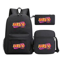 Anime Naruto Starry Sky Student School Bag Three Piece Set For Men And Women Backpack Set