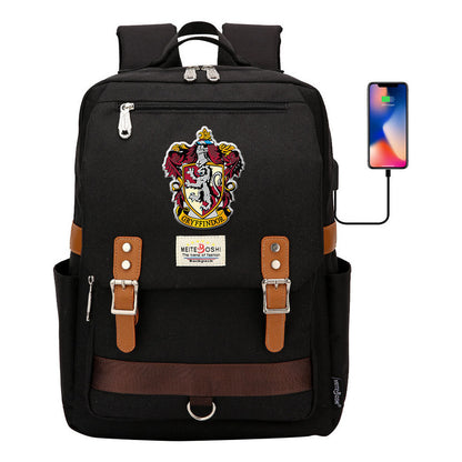 Usb Magnetic Buckle Student Backpack For Men And Women, Youth Leisure Backpack