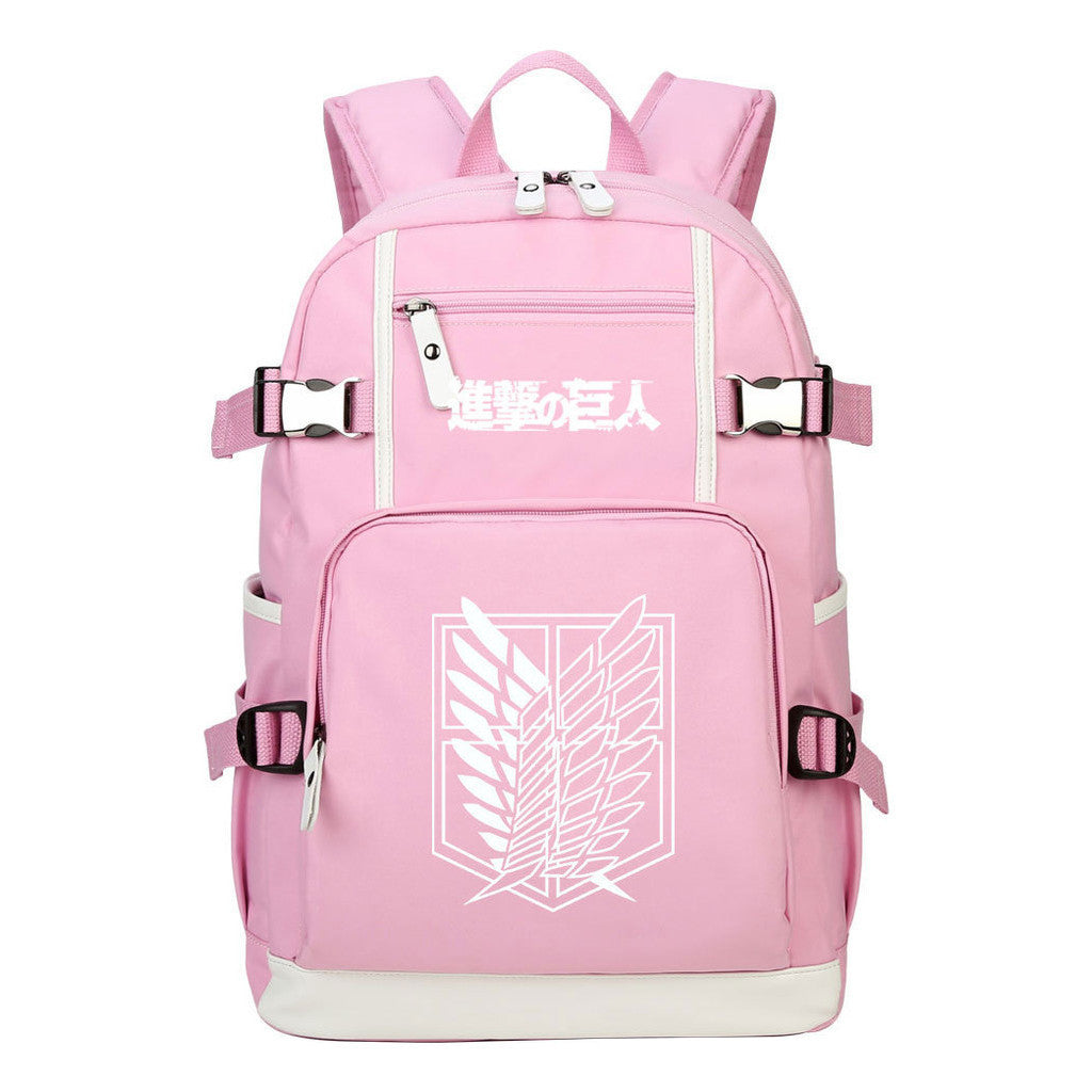 Giant Winged Soldier Captain Of Anime Attack Student Backpack, Leisure Travel Backpack