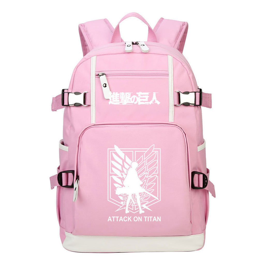Giant Winged Soldier Captain Of Anime Attack Student Backpack, Leisure Travel Backpack