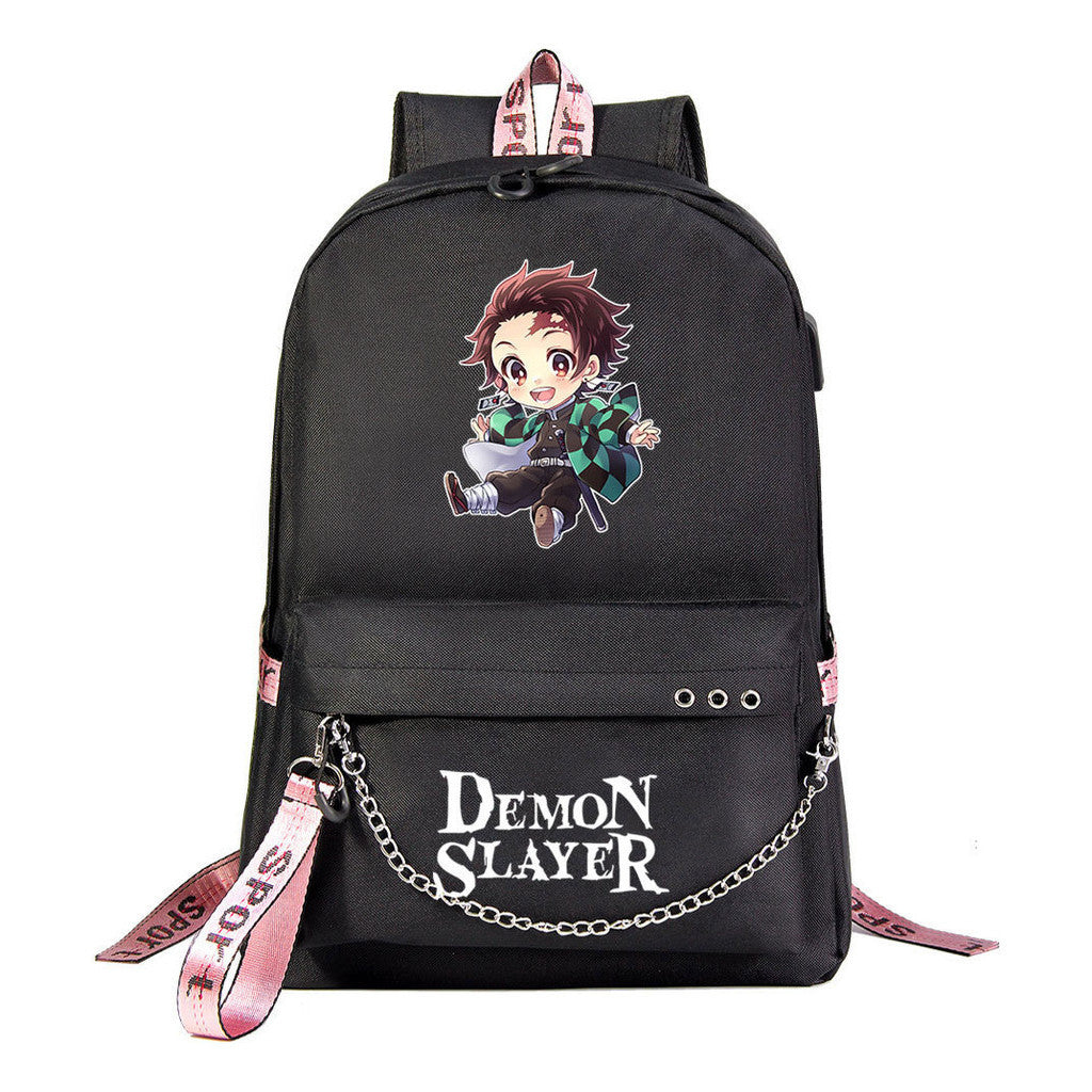 Cartoon Ribbon Youth Student School Bag Men's And Women's Leisure Travel Backpack