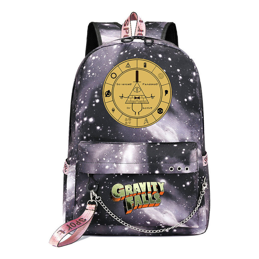 Cartoon Strange Town Youth Student School Bag Men's And Women's Leisure Travel Backpack