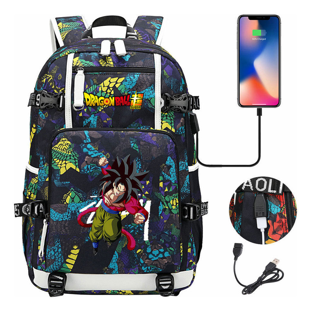 Fashionable Sun Wukong Usb Large Capacity Student Backpack For Leisure Travel Backpack
