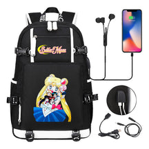 Beautiful Girl Warrior Usb Youth Student School Bag Travel Backpack