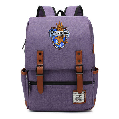 School Of Witchcraft And Wizardry Printed Youth Student School Bag Casual Belt Buckle Classic Backpack