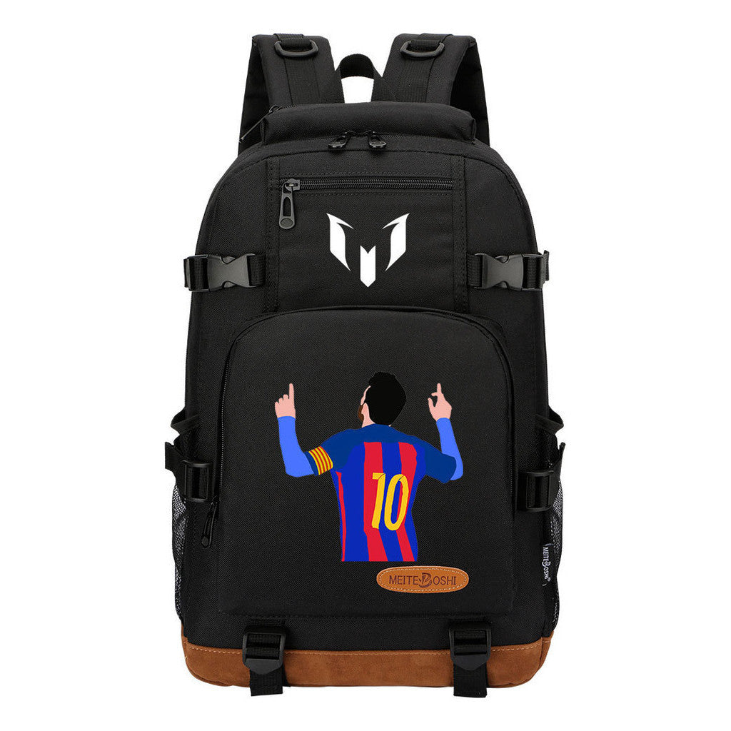 Sports Football Star Printed Youth Student Backpack Backpack