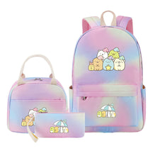 Corner Biology Student School Bag Lunch Bag Three Piece Set Backpack Set