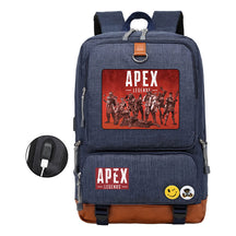 Apex Hero Print Usb Youth School Bag Leisure Travel Backpack