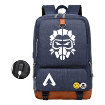 Apex Hero Print Usb Student Backpack For Leisure Travel Backpack