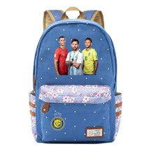 Football Star Cristiano Ronaldo Printed Student Backpack, Floral Casual Backpack