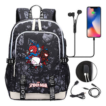 Superhero Printed Youth Primary And Secondary School Backpack Usb Men's And Women's Leisure Backpack