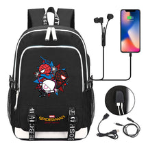 Superhero Printed Youth Primary And Secondary School Backpack Usb Men's And Women's Leisure Backpack