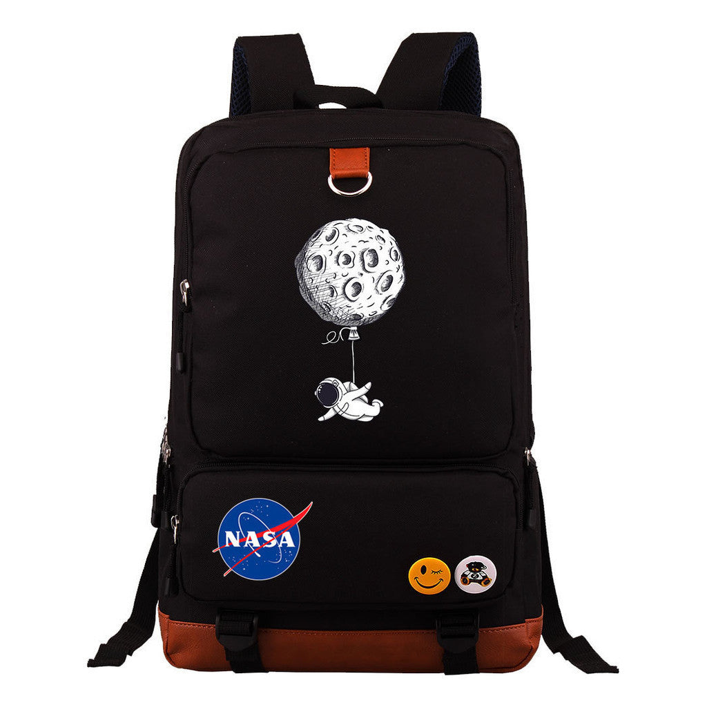 Nasa Fashion Printed Youth Student School Bag Travel Bag Men's And Women's Backpack Travel Backpack