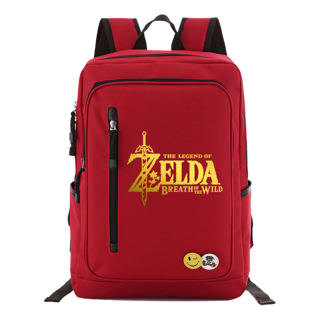 Golden Printed Youth Student Backpack For Men And Women's Leisure Travel Backpack