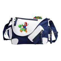 Super Mario Youth Student School Bag Canvas Shoulder Bag Casual Straddle Backpack