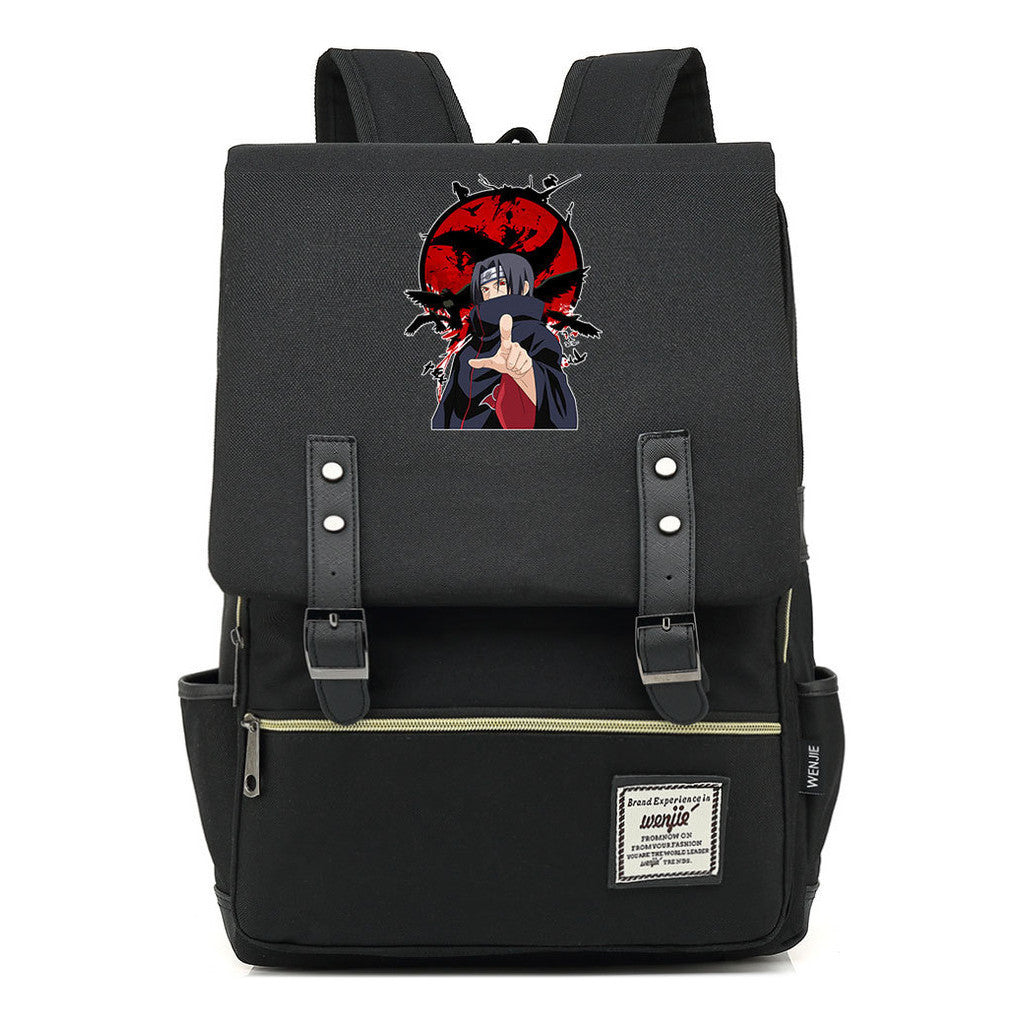 Naruto Printed Student Backpack For Men And Women, Casual Belt Buckle, Classic Backpack