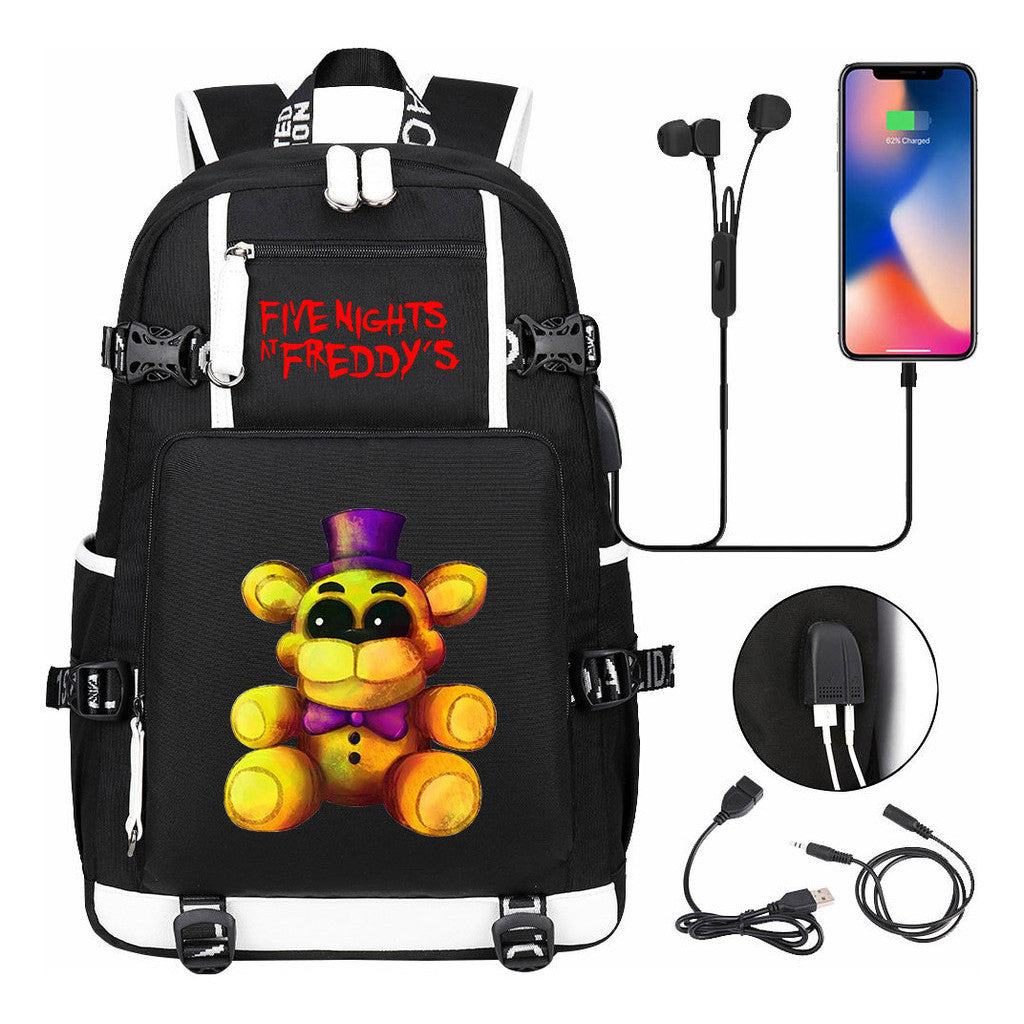 Toy Bear Game Peripheral Usb Youth Student Backpack For Men And Women's Leisure High-capacity Travel Backpack
