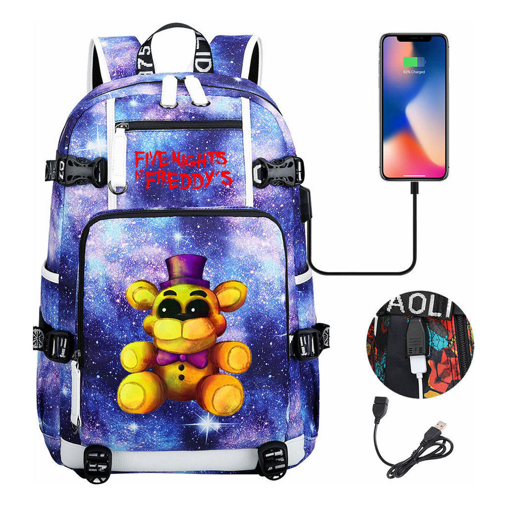 Toy Bear Game Peripheral Usb Youth Student Backpack For Men And Women's Leisure High-capacity Travel Backpack