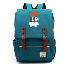 Cartoon Cute Three Bears Printed Youth School Bag For Men And Women Leisure Belt Buckle Classic Backpack