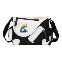 Beauty Girl Warrior Printed Youth Student School Bag Canvas Single Shoulder Bag Men's And Women's Casual Straddle Backpack
