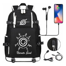 Naruto Usb Large Capacity Youth Student Backpack For Men And Women's Leisure Travel Backpack