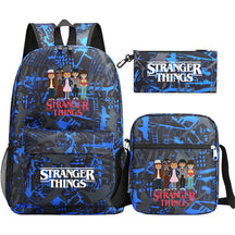 Strange Story Starry Sky Printed Youth Student Backpack 3-piece Set For Men And Women, Backpack Set