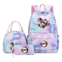 Cartoon Fashion Youth Student Girls School Bag Lunch Bag Three Piece Set Backpack