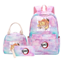 Cartoon Fashion Youth Student Girls School Bag Lunch Bag Three Piece Set Backpack