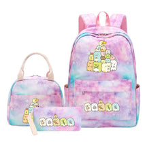 Game Corner Biology Student Girls School Bag Lunch Bag Three Piece Set Backpack Set