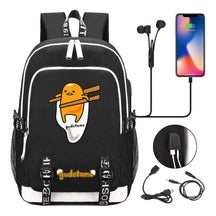 Comic Egg Yolk Lazy Egg Teenage Student Backpack Usb Boys And Girls Casual Backpack