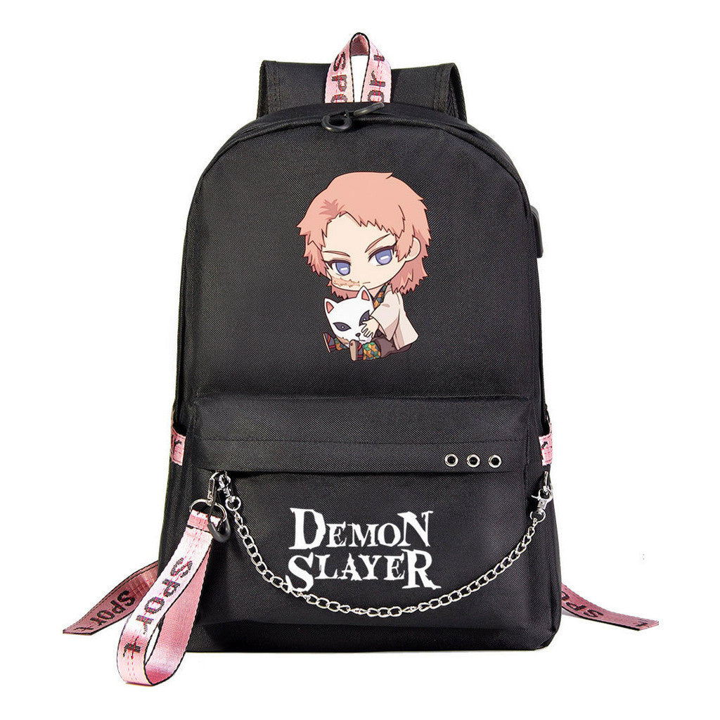 Cartoon Ribbon Youth Student School Bag Men's And Women's Leisure Travel Backpack