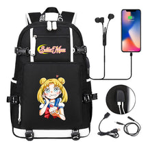 Beautiful Girl Warrior Usb Youth Student School Bag Travel Backpack