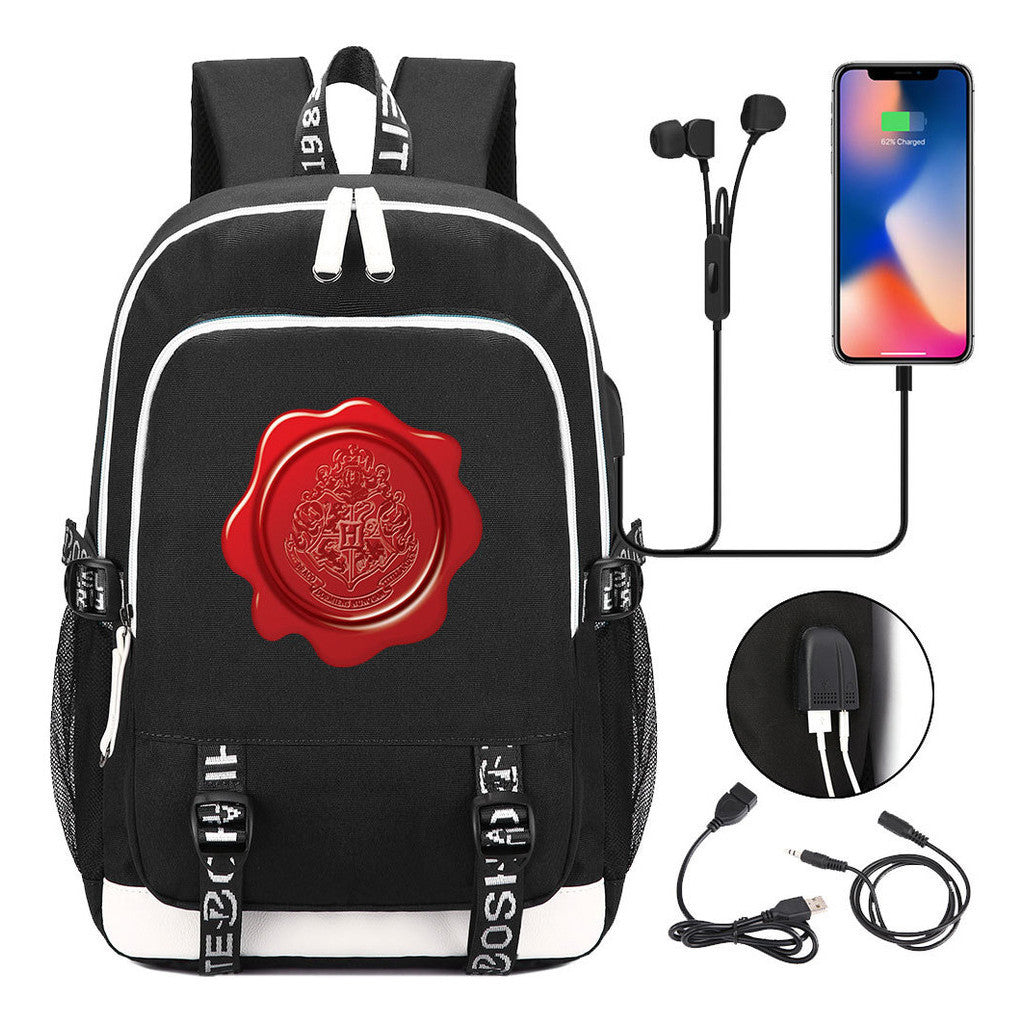 Magic School Youth Student Backpack Usb Men's And Women's Leisure Backpack